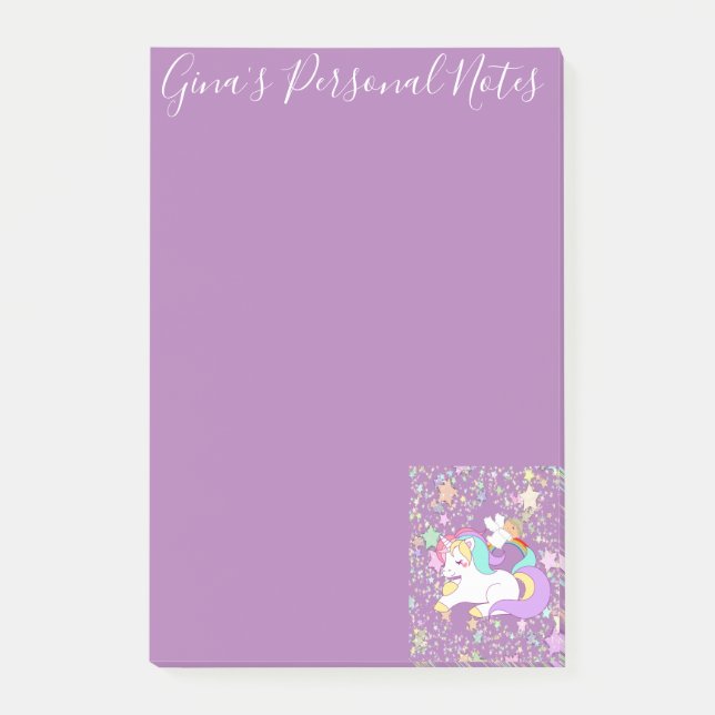 Post-it® Notas Post-it Unicornio Purpura (Anverso)