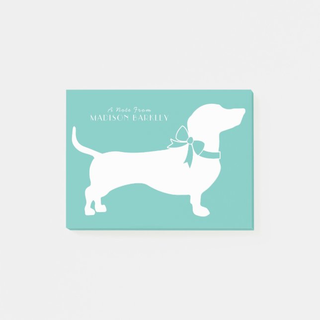 Post-it® Notas posteadas de Dachshund Wiener Dog Puppy (Anverso)