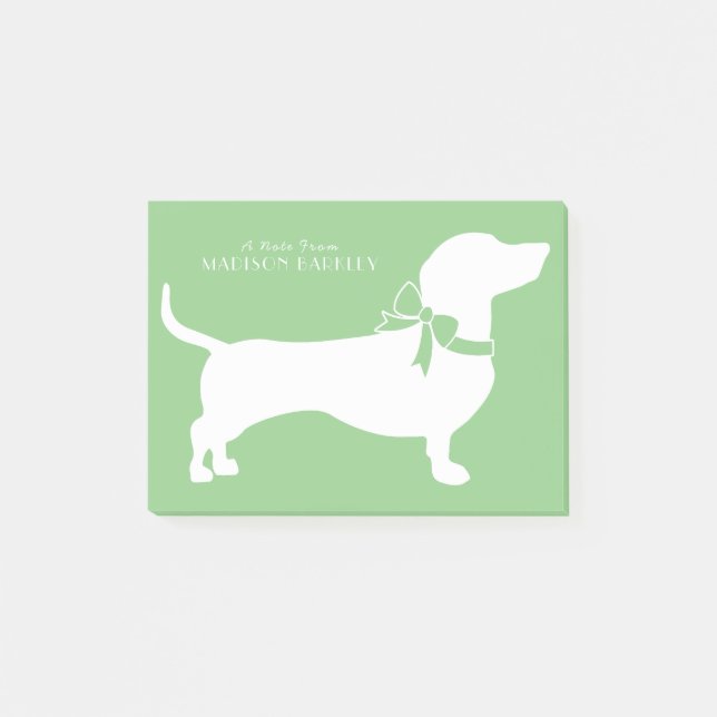 Post-it® Notas posteadas de Dachshund Wiener Dog Puppy (Anverso)