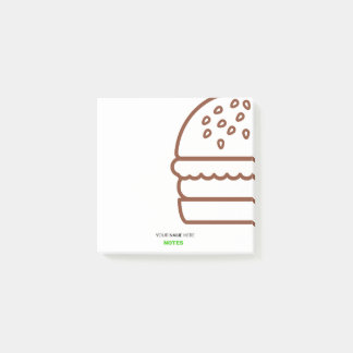 Post-it® Notas posteriores a la hamburguesa moderna de pers