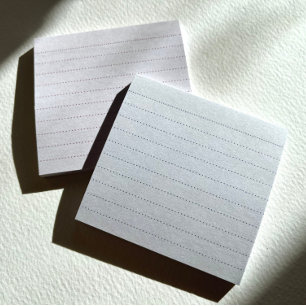 Post-it® Notas posteriores a la regla de punto azul claro