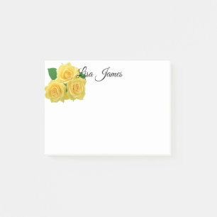 Post-it® Notas posteriores a las rosas amarillas