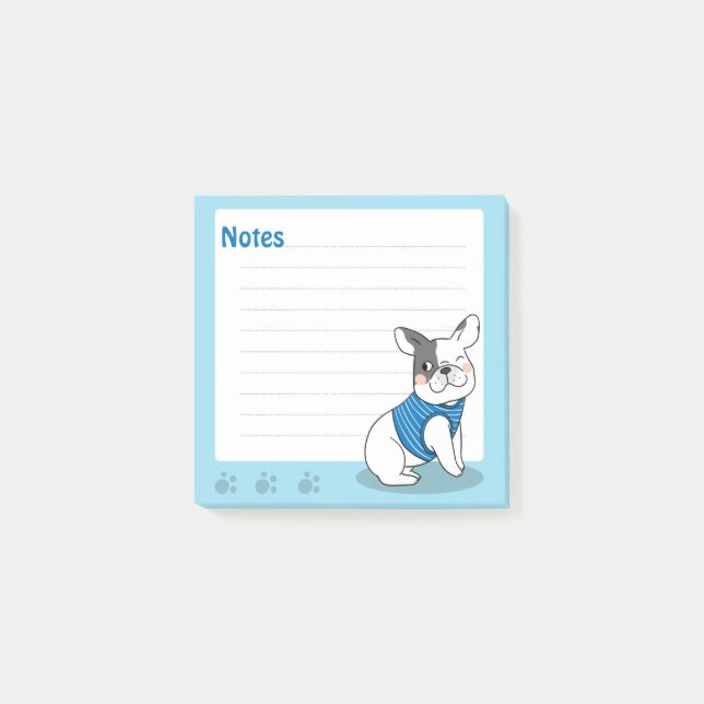 Post-it® Notas posteriores al Bulldog francés cute (Anverso)