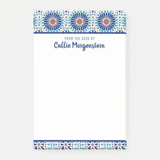 Post-it® Notas posteriores al personalizado del patrón geom (Anverso)