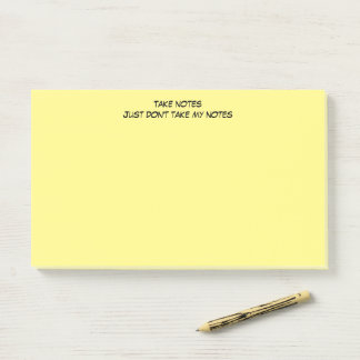 Post-it® Notas posteriores con mensaje de advertencia humor