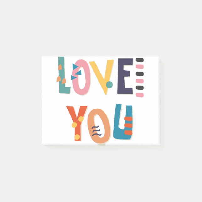 Post-it® Notas posteriores de Love You (Anverso)