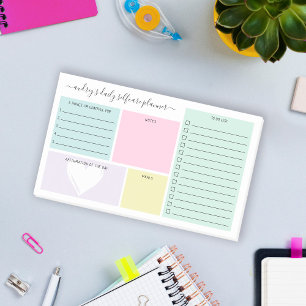 Post-it® Notas posteriores de Pastel Daily Selfcare Planner