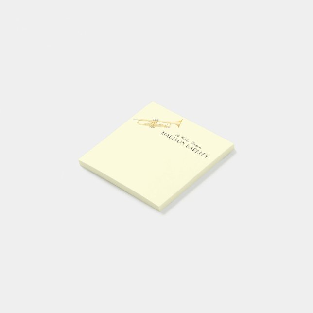 Post-it® Notas posteriores de Trumpet Musician Band Teacher (En perspectiva)
