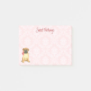 Post-it® Notas posteriores de Valentine Rosa Bullmastiff