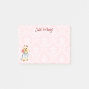 Post-it® Notas posteriores de Valentine Rosa Silky Terrier
