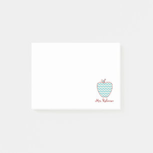 Post-it® Notas posteriores del profesor de Apple Aqua Chevr