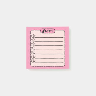 Post-it® Notas posteriores personalizadas del gato negro li