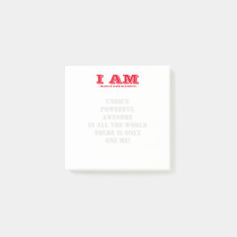 Post-it® Notas posteriores Red I AM Marca de agua potente ú