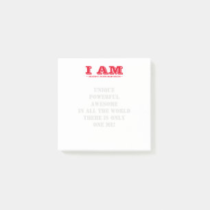 Post-it® Notas posteriores Red I AM Marca de agua potente ú