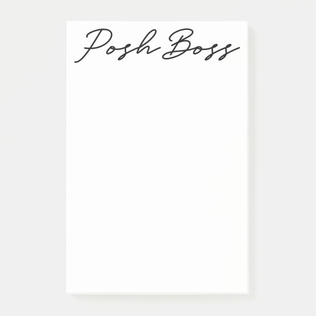 Post-it® Notas rápidas Minimalistas de Posh Boss 4x6 (Anverso)
