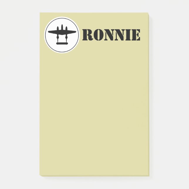 Post-it® Notas relámpago del personalizado P-38 en USAAF Ta (Anverso)