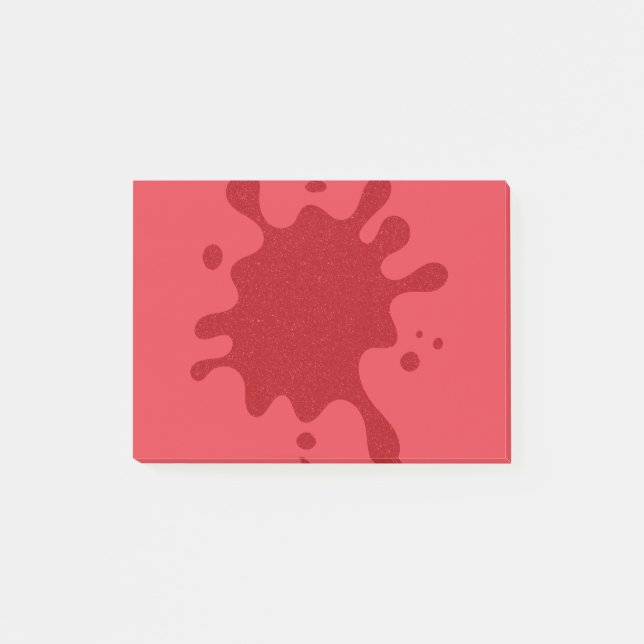 Post-it® Notas rojas personalizables de tomate con salpicad (Anverso)