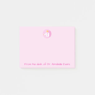 Post-it® Notas rosadas del médico