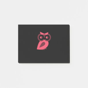 Post-it® Notas rosadas del Poste-it® del búho