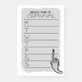Post-it® Notas semanales del Plan de Supervivencia Post-it