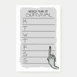 Post-it® Notas semanales del Plan de Supervivencia Post-it