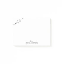 Notas simples y modernas de escritura en negro de 