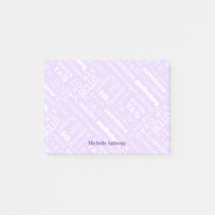 Post-it® Notas sobre el mundo de Polyglot Hello Around the