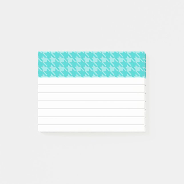Post-it® Notas sobre el post de Turquoise Houndstoth (Anverso)