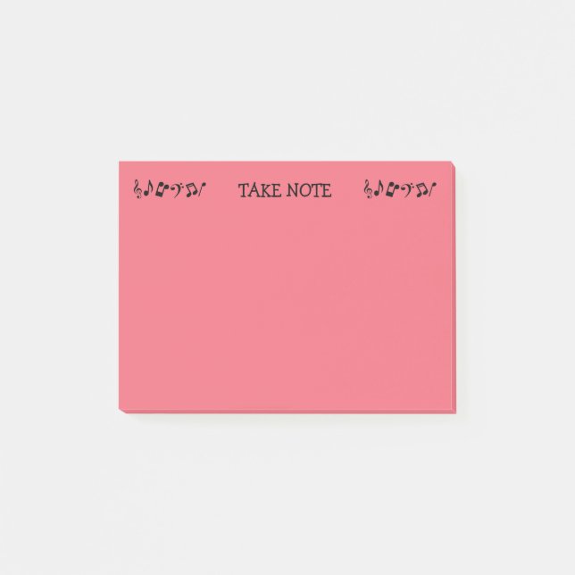 Post-it® Notas sobre la música roja (Anverso)