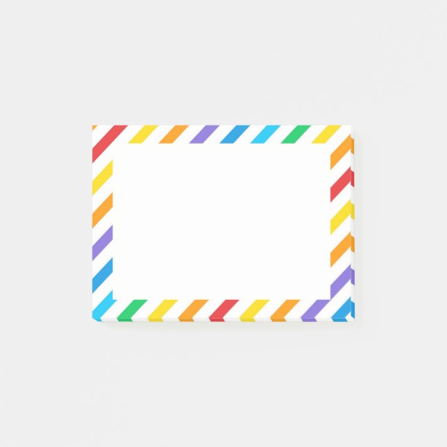 Post-it® Notas sobre las franjas arcoiris (Anverso)