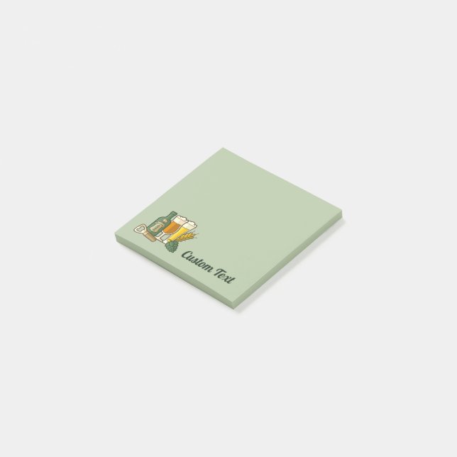 Post-it® Notas sobre los iconos de las cervezas (En perspectiva)