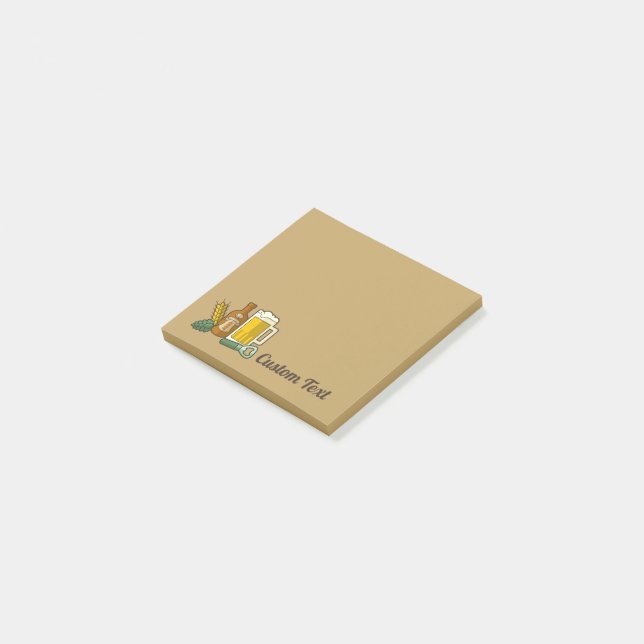 Post-it® Notas sobre los iconos de las cervezas (En perspectiva)