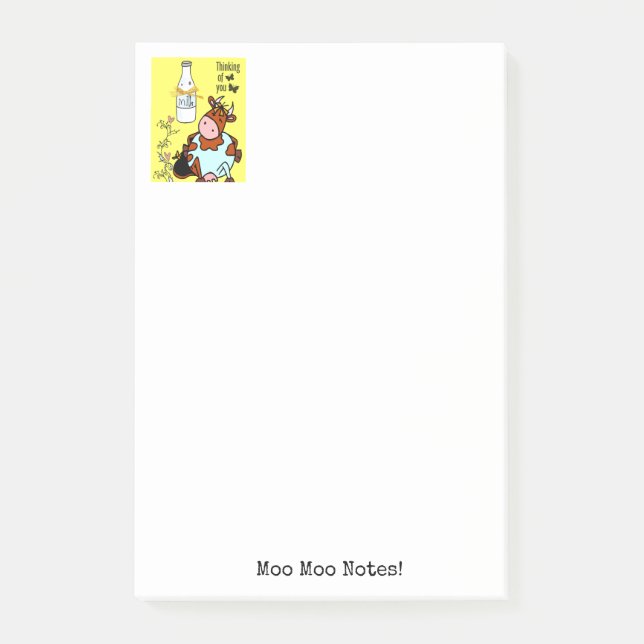 Post-it® Notas Vaca Leche Amarillo  (Anverso)