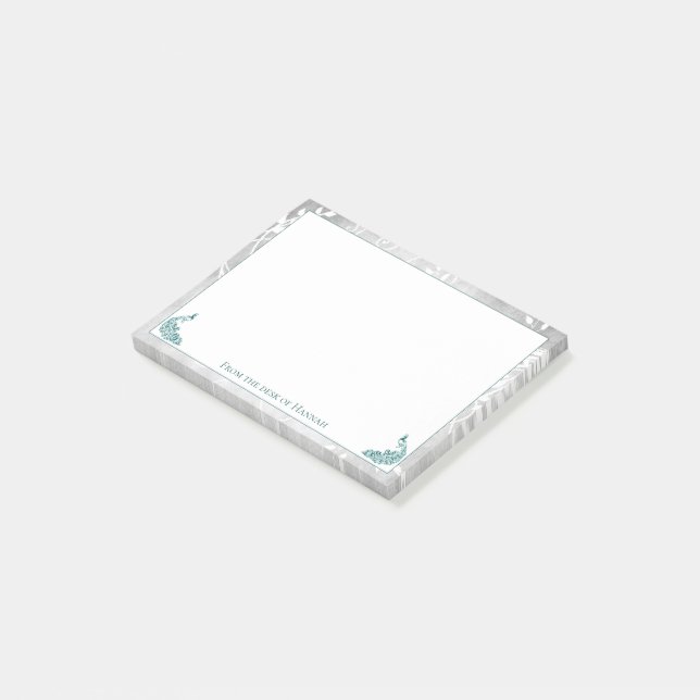 Post-it® Notas verde azuladas de Peacocks (En perspectiva)