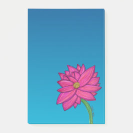 Post-it® Notas verticales de flor rosa fucsia
