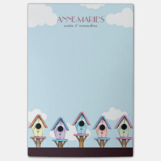Post-it® Notas y recordatorios coloridos de los Birdhouses