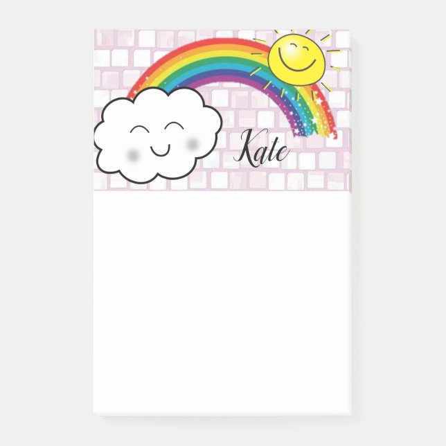 Post-it® Nubes de Arcoíris de Notas Adhesivas (Anverso)