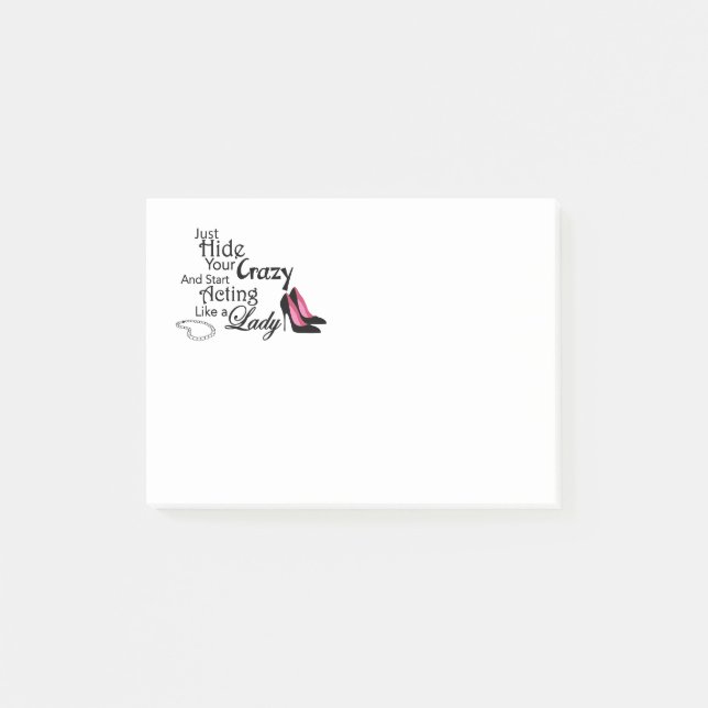 Post-it® Oculte sus notas de post-it locas (Anverso)