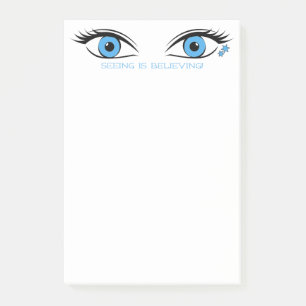 Post-it® Ojos azules Piercing chistosos para las notas de