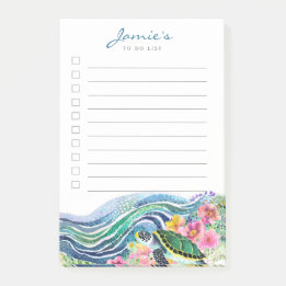 Post-it® Olas azules y notas posoperadas del Personalizado