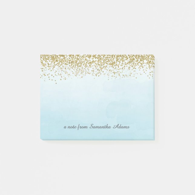 Post-it® Oro y notas azules de Ombre (Anverso)