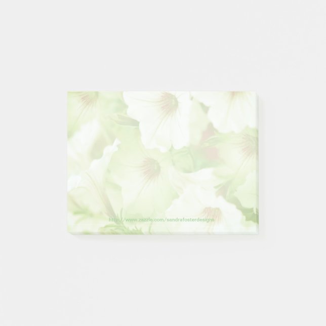 Post-it® Pad de notas de Petunias blandos (Anverso)