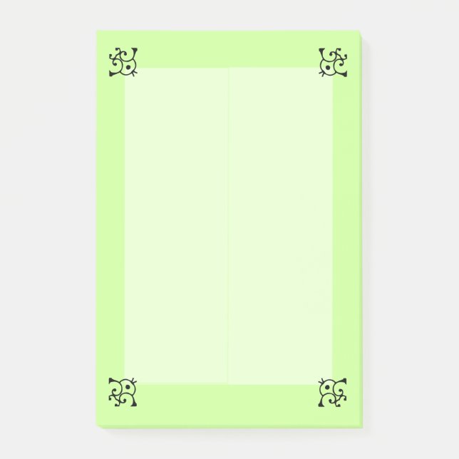 Post-it® Pad de notas - Esquinas de curvas (larga) (Anverso)