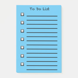 Post-it® Para hacer lista de notas pegajosas azul claro