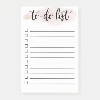 Post-it® para hacer un post de lista con notas de acuarela