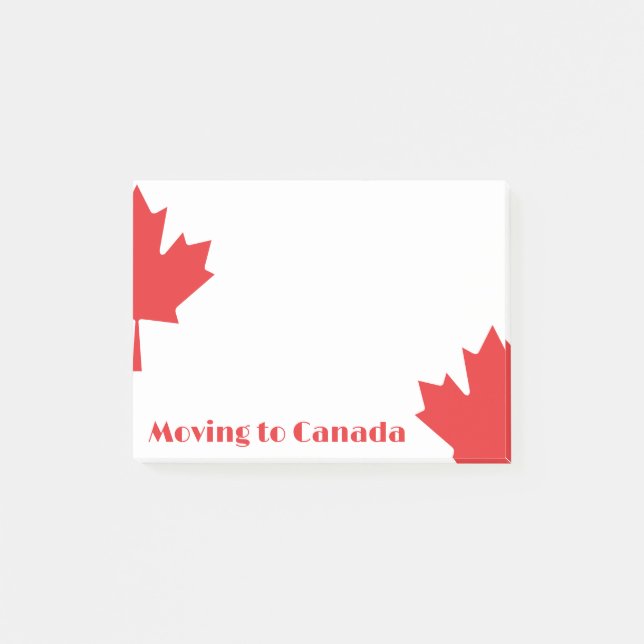 Post-it® Pasar a notas de Canada Post-it - Cute hoja de arc (Anverso)