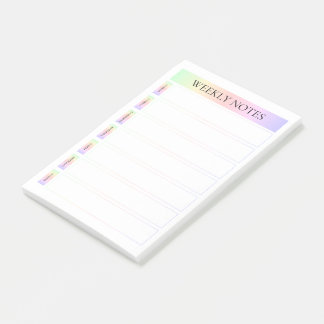 Post-it® Pastel Rainbow Weekly Notas agradecidas