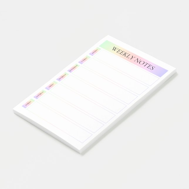 Post-it® Pastel Rainbow Weekly Notas agradecidas (En perspectiva)