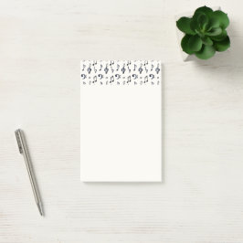 Post-it® Patrón de notas musicales lindas