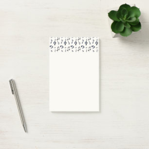 Post-it® Patrón de notas musicales lindas